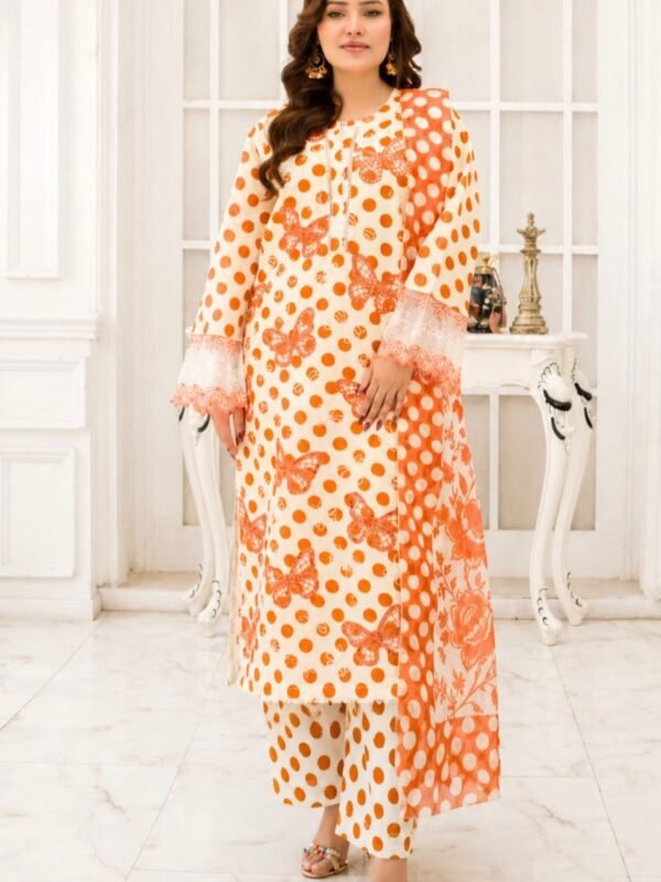 Orange Polka & Butterfly Ensemble